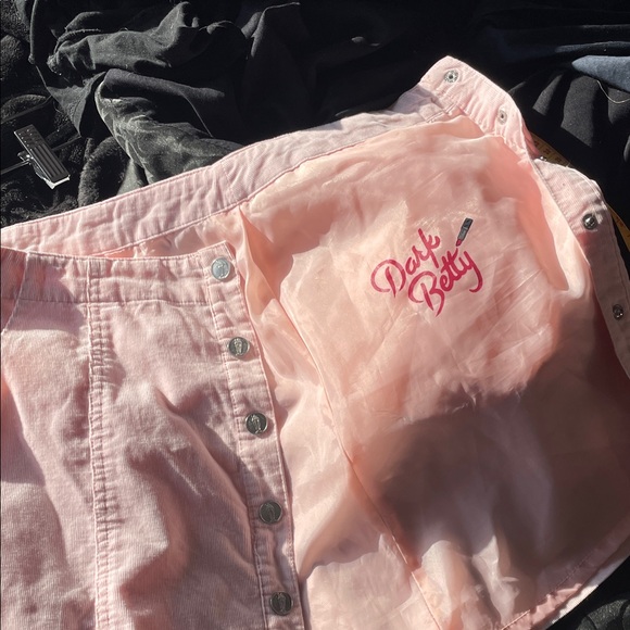 Hot Topic Exclusive Pastel Pink Riverdale Betty A-Line Corduroy Skirt - Picture 9 of 9